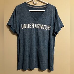 Under Armour Heathered Blue Threadborne Tee Loose Size XL